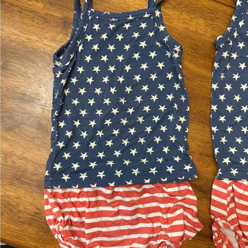 Star and Stripe bamboo Baby outfit